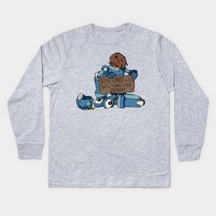 Mega Hobo Kids Long Sleeve T-Shirt